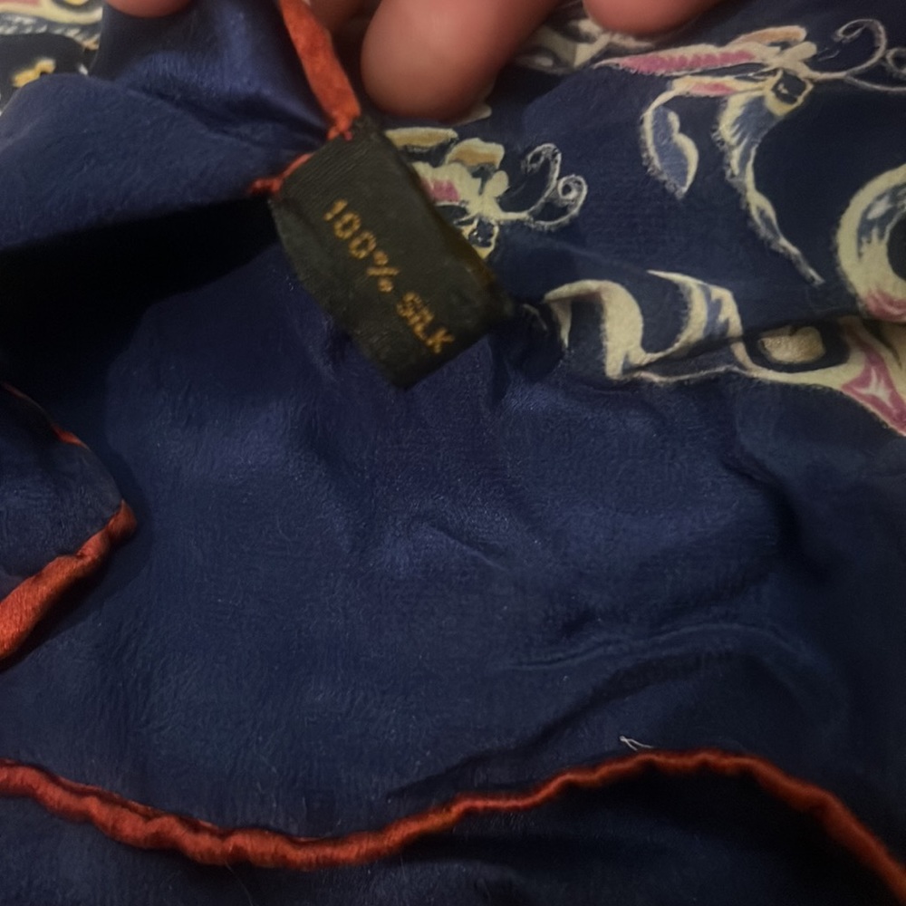 💯 SILK Extra Large Vintage Scarf Wrap - Picture 10 of 12